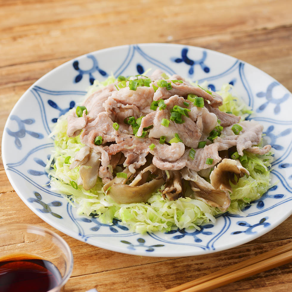 豚肉とキャベツのレンジ蒸し